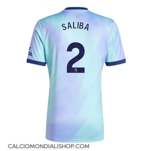 Maglie da calcio Arsenal William Saliba #2 Terza Maglia 2024-25 Manica Corta